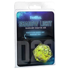 FanRoll Dice: D20 Shadow Light Liquid Core Blacklight Reactive Neon Green 96820