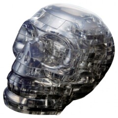 3D Crystal Puzzle: Skull Black Level 2