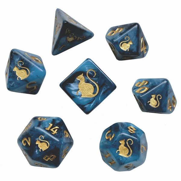 Kitty Clacks 7 Set Polyhedral: Bast