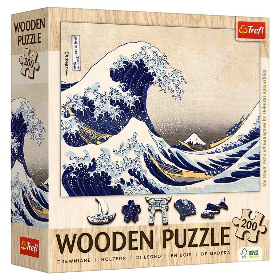 The Great Wave Off Kanagawa 200pc wood puzzle