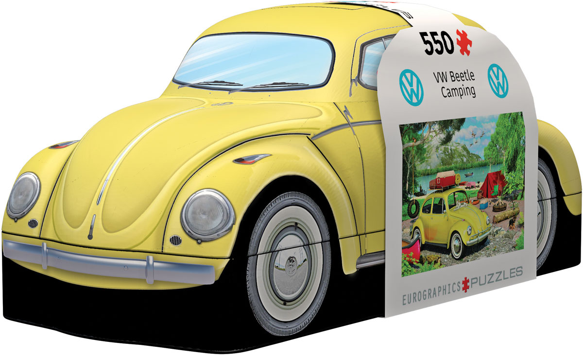 VW Beetle Camping Shaped Tin - 550pc puzzle
