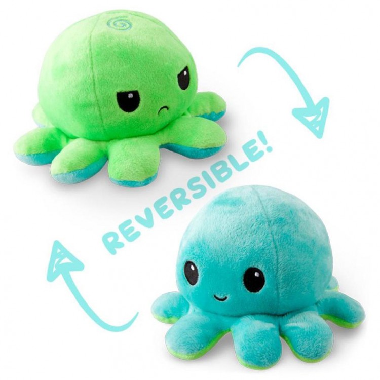 Reversible Plush: Octopus Green & Aqua