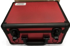 Evoretro - Graded Card Storage Box - Heavy Duty - 3 Rows - Red and Aluminum