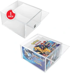 Acrylic Display Case for Booster Boxes with Sliding Lid and UV Protection