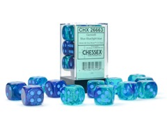 Chessex 16mm d6 Set: Gemini Luminary - Blue-Blue w/Light Blue - CHX26663