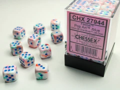 Festive Pop-Art with Blue 12mm d6 Dice Block - CHX27944