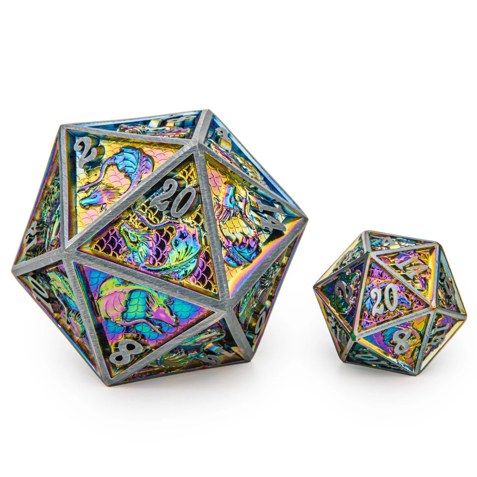 45mm Dragon D20 -Brushed Rainbow