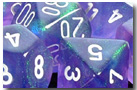 Borealis Purple w/ White 7-Dice Set [CHX27407]