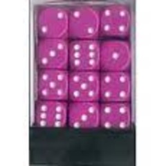 36 light Purple w/white Opeques 12mm d6 Chx 25827