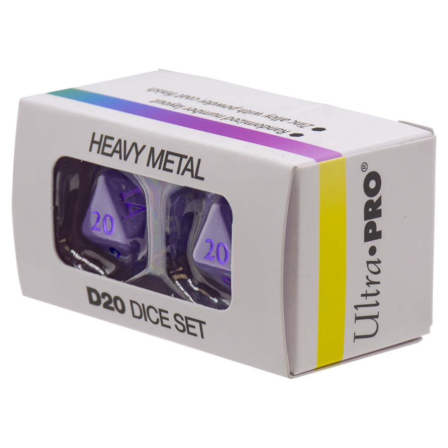 ULTRA PRO: VIVID HEAVY METAL 2D20 DICE: PURPLE