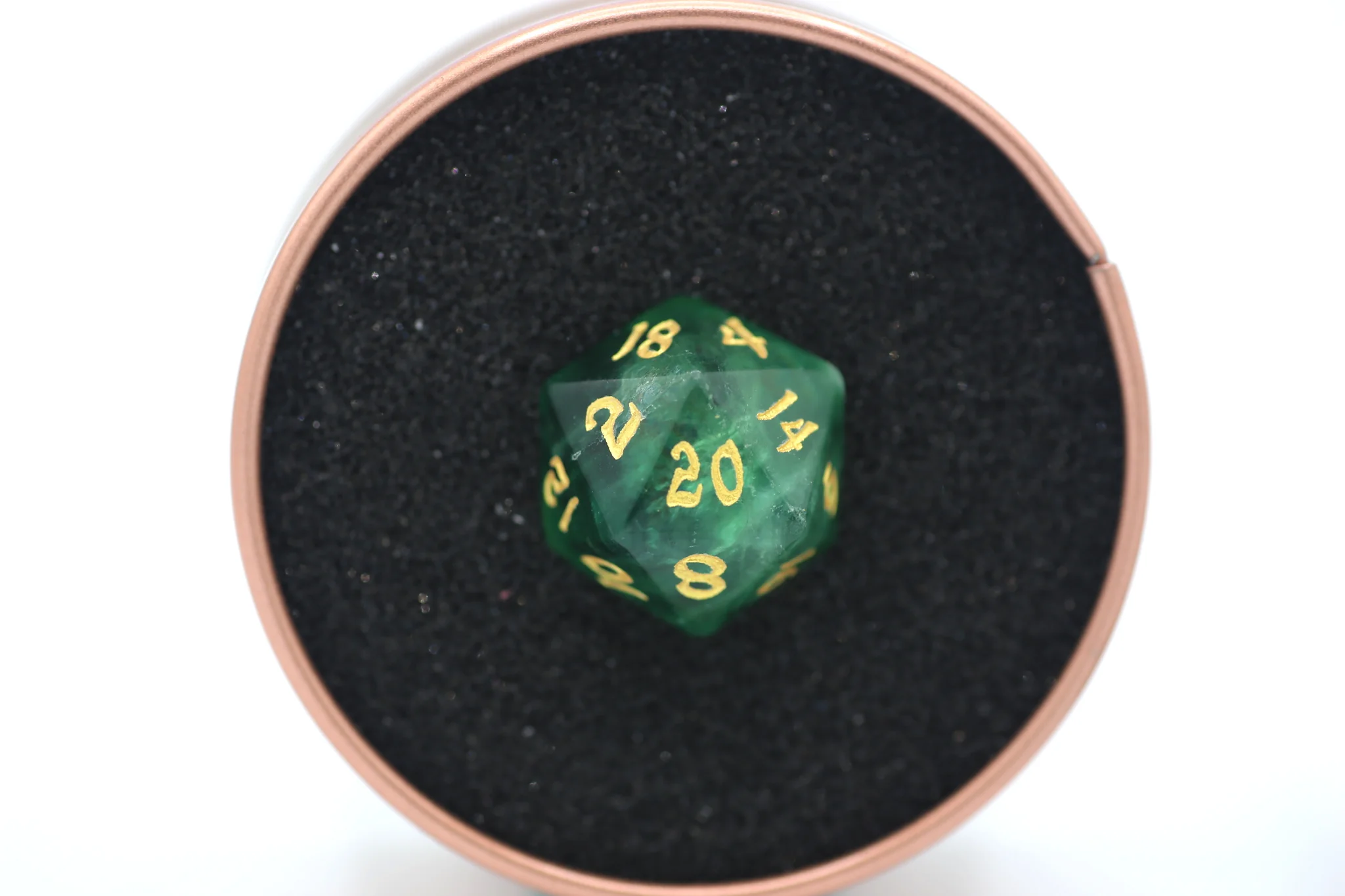 Green Fluorite Stone Single D20