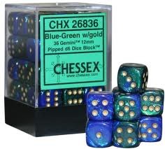 Blue-green/gold 36 Gemini 12mm Chx 26836