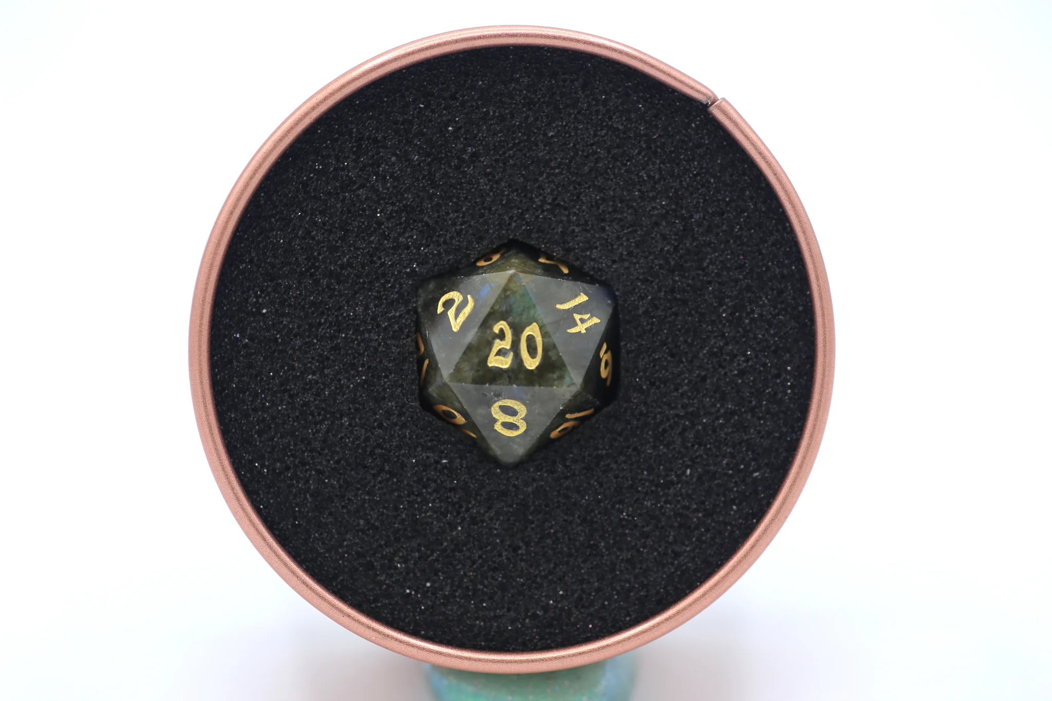 Single Labradorite Sharp-edged Stone D20