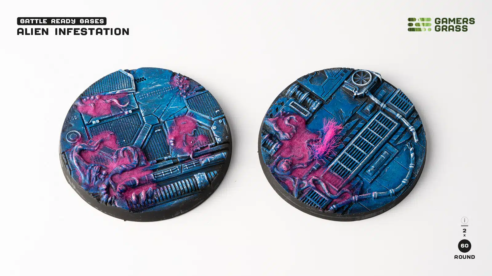 Alien Infestation Bases, Round 60mm (x2)