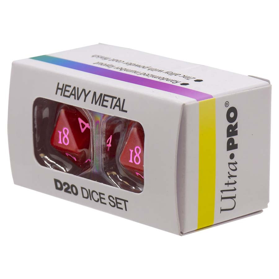 ULTRA PRO: VIVID HEAVY METAL 2D20 DICE: RED