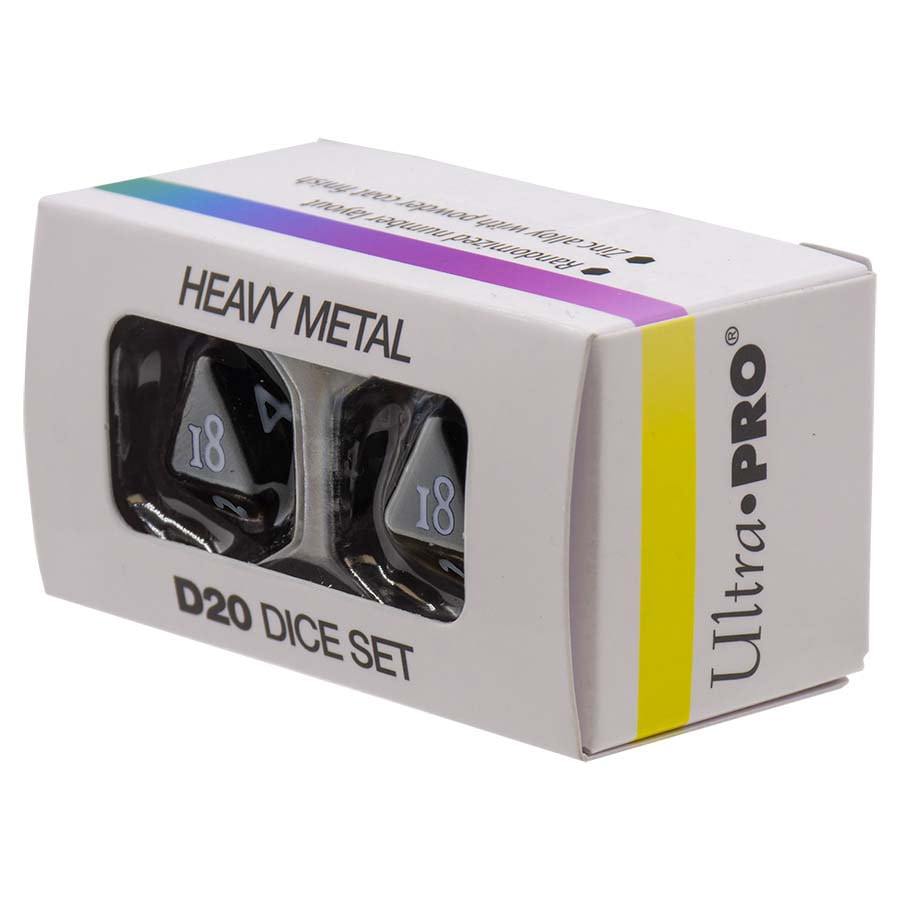 ULTRA PRO: VIVID HEAVY METAL 2D20 DICE: BLACK