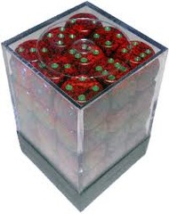 36 Strawberry Speckled 12mm d6 Chx 25904
