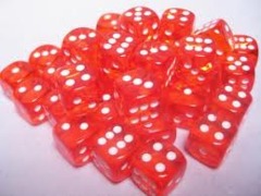 Orange with White 36 translucent 12mm Chx 23803