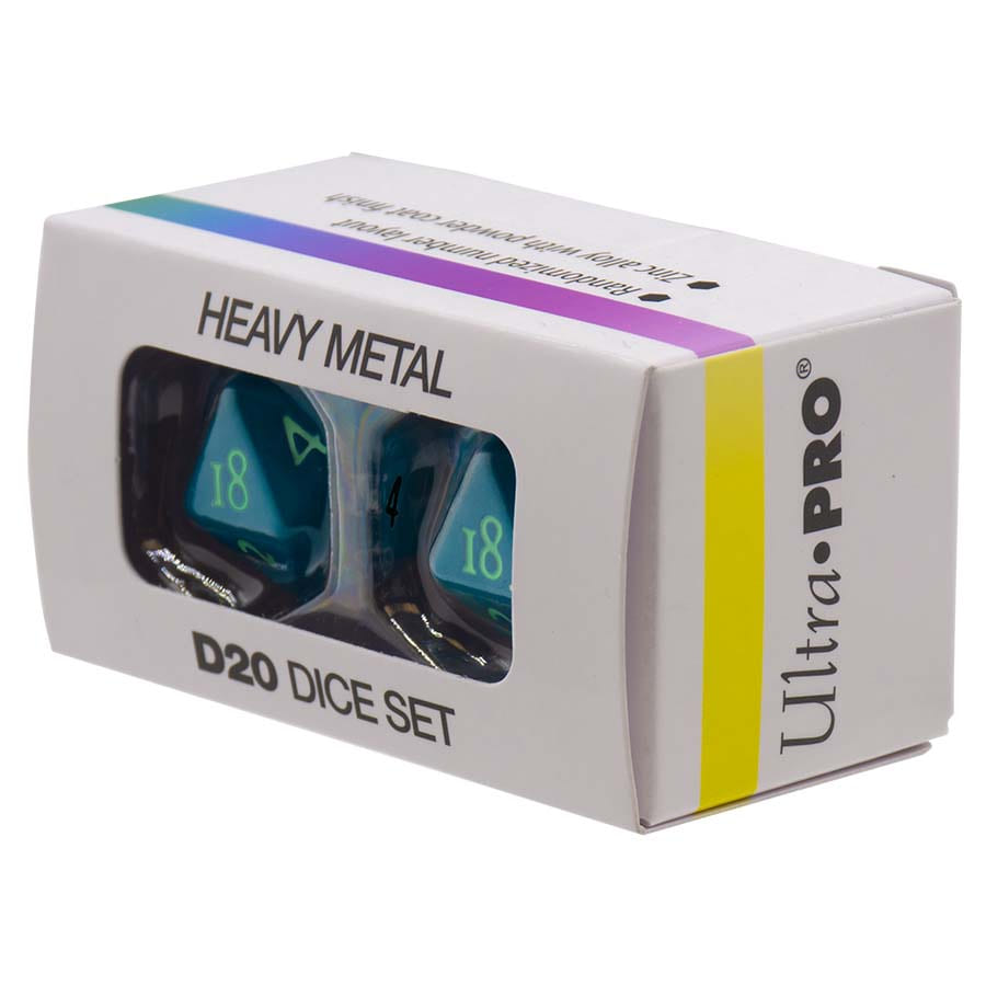 ULTRA PRO: VIVID HEAVY METAL 2D20 DICE: TEAL