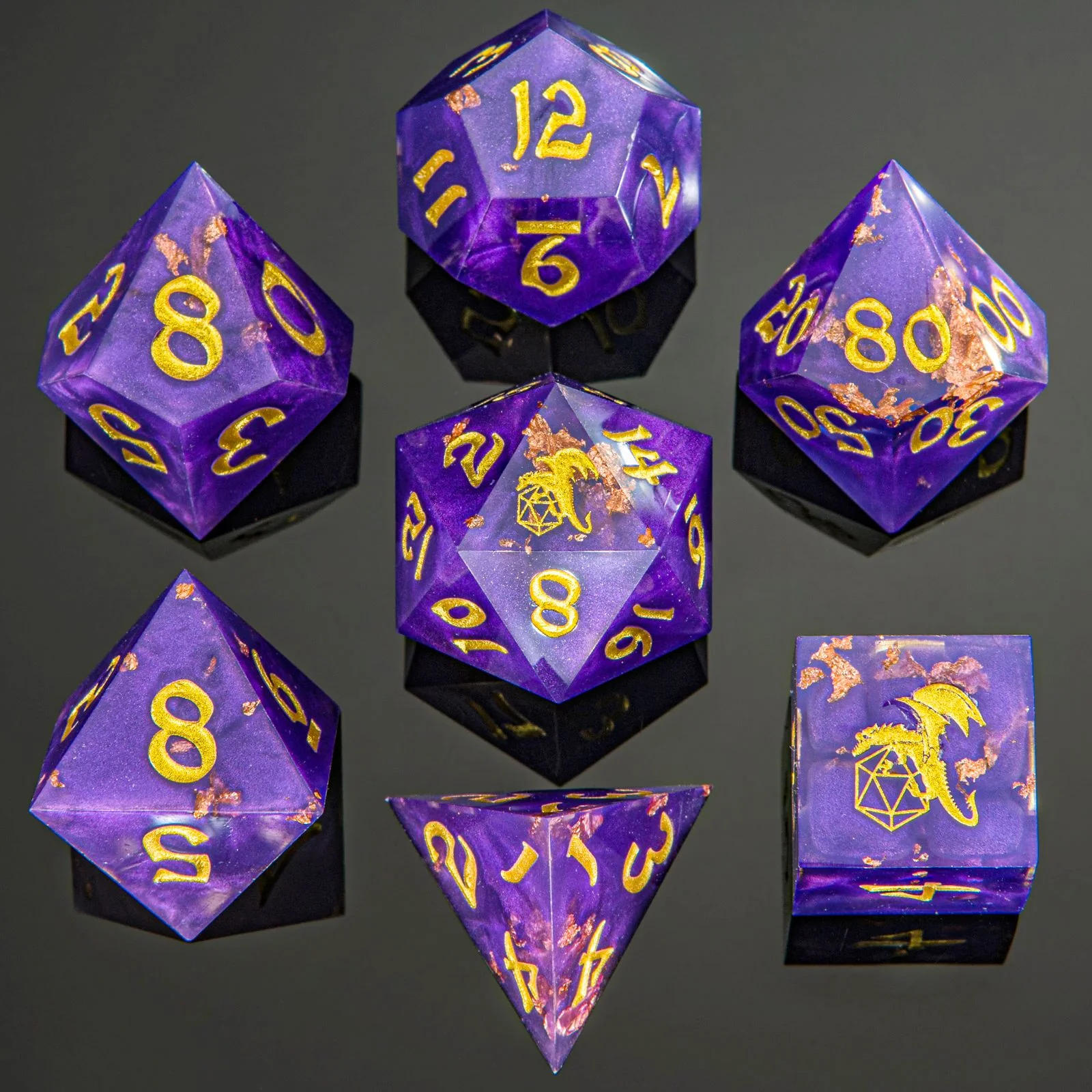 Captured Magic Hand Sanded Sharp Edge Resin - Arcane Dragon