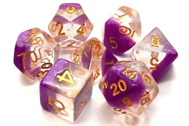 Old School Dice Luminous - Snow Cone