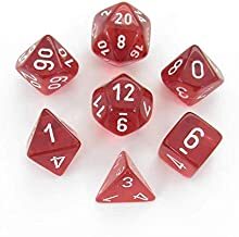 Chessex Translucent Red/White Polyhedral CHX23074