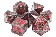 Old School Dice: Knights of the Round Table - Red Ruby w/ Black