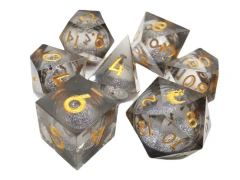 Old School Dice: Liquid Infused - Obsidian Fury