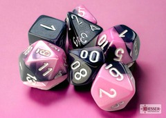 Gemini Mini-hedral Black-Pink/white 7-Die Set - CHX20630