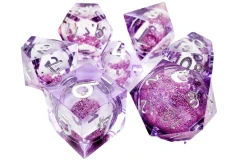 Old School Dice: Liquid Infused - Amethyst Fury