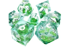 Old School Dice: Liquid Infused - Emerald Fury