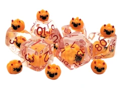 7-Die Set Infused - Jack-o-lantern (Lab Dice)