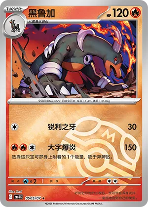 Houndoom - 0505/07 - Rare - Master Ball Pattern Holofoil