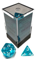 7-Die Set Translucent: Teal/White