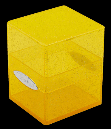 Satin Cube Glitter Yellow