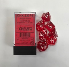 7-Die Set Translucent: Red/White