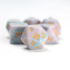Pink Unicorn 7-Piece Polyhedral RPG Dice Set