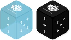 hololive OCG: Official Dice - Light Blue & Black (2-piece set)