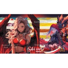 Soul Masters Satin Ravenheart Grid Playmat with Bag