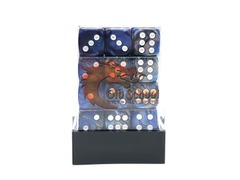 Old School 36ct 12mm D6 Dice Set: Vorpal - Silver & Blue