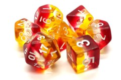 Old School RPG Dice Set: Gradients - Translucent Phoenix Rising