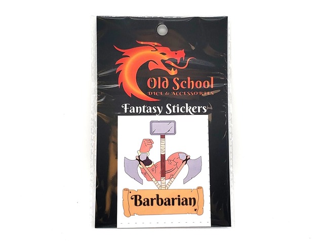 Old School Fantasy Stickers - Barbarian