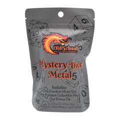 Mystery Dice - Metal:  7-Piece Metal Set & Collectible Pin w/ Bonus Premium Dice