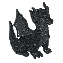Old School Dice: Collectible Pins - Black Dragon
