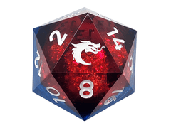 Old School Sharp Edged 22mm D20: Liquid Infused - Space Nebula Fury