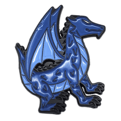 Old School Dice: Collectible Pins - Blue Dragon