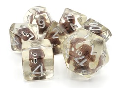 Old School 7 Piece DnD RPG Dice Set: Animal Kingdom - Here Doggy Doggy