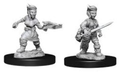 Deep Cuts Unpainted Minis - Female Halfling Rogue