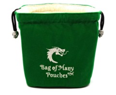 Old School Dice: Bag of Many Pouches Dice Bag - Green