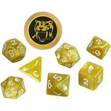 Power Rangers RPG - Dice Set - Yellow